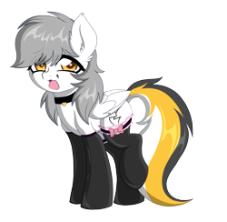 Size: 5795x5653 | Tagged: safe, artist:darkstorm mlp, oc, oc only, oc:kej, pegasus, pony, choker, clothes, cute, feminine stallion, folded wings, girly, male, simple background, solo, stallion, stockings, thigh highs, transparent background, wings