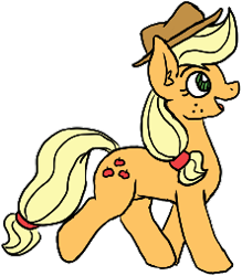 Size: 222x253 | Tagged: safe, artist:anonymouseleven, applejack, earth pony, pony, g4, aggie.io, female, mare, simple background, solo, transparent background