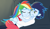 Size: 1062x612 | Tagged: artist needed, safe, rainbow dash, soarin', human, equestria girls, g4, clothes, duo, female, male, pants, ship:soarindash, shipping, shirt, sleeping, straight