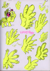 Size: 4000x5671 | Tagged: safe, artist:ja0822ck, oc, oc only, oc:hand pony, pegasus, pony, cyriak, fractal, hand, literal, not salmon, pegasus oc, recursion, traditional art, wat, wing hands, wings