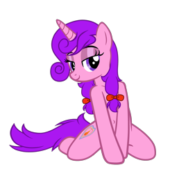 Size: 3509x3576 | Tagged: safe, artist:equestria secret guard, oc, oc only, oc:candlelight warmth, pony, unicorn, bedroom eyes, belly button, collarbone, female, high res, horn, kneeling, looking at you, mare, sexy, shoulder, simple background, solo, transparent background, unicorn oc