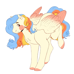 Size: 1500x1500 | Tagged: safe, artist:celeriven, oc, oc only, oc:skyhigh, pegasus, pony, colored wings, female, mare, simple background, solo, transparent background, two toned wings, wings