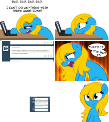 Size: 2562x2854 | Tagged: safe, artist:furrgroup, oc, oc only, oc:internet explorer, earth pony, pony, ask internet explorer, animated, browser ponies, computer, female, gif, high res, internet explorer, laptop computer, mare, simple background, solo, tumblr, white background