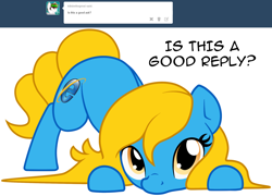 Size: 1280x922 | Tagged: safe, artist:furrgroup, oc, oc only, oc:internet explorer, earth pony, pony, ask internet explorer, browser ponies, cute, female, internet explorer, mare, ocbetes, simple background, solo, white background