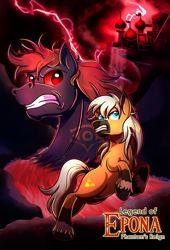 Size: 2074x3044 | Tagged: safe, artist:littletigressda, pony, fanfic:legend of epona, epona, fanfic, fanfic art, fanfic cover, female, high res, mare, ponified, the legend of zelda