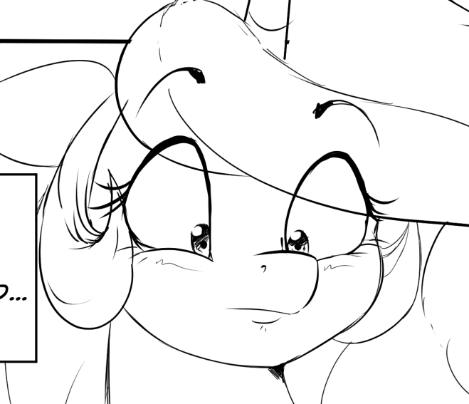 [alicorn,black and white,bust,close-up,eyebrows,female,floppy ears,grayscale,looking down,mare,monochrome,pony,princess celestia,safe,solo,eye clipping through hair,artist:thelunarmoon,eyebrows visible through hair,blush scribble]