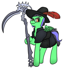 Size: 1085x1209 | Tagged: safe, artist:copycat, artist:silent-e, oc, oc only, oc:gloomy harvest, bat pony, bat pony oc, black mage, final fantasy, final fantasy xiv, owner:copycat