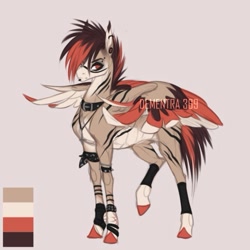 Size: 533x533 | Tagged: safe, artist:dementra369, pegasus, pony, accessory, character design, palette, piercing