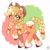 Size: 1280x1280 | Tagged: safe, artist:galaxy swirl, applejack, earth pony, pony, alternate design, bow, braid, braided pigtails, braided tail, cute, eye clipping through hair, female, freckles, hair bow, hat, jackabetes, mare, pigtails, smiling, solo, tail, unshorn fetlocks