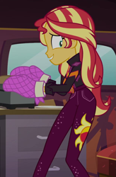 Size: 621x948 | Tagged: safe, screencap, sunset shimmer, equestria girls, equestria girls specials, g4, my little pony equestria girls: better together, my little pony equestria girls: sunset's backstage pass, cropped, solo