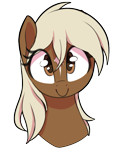 Size: 451x543 | Tagged: safe, artist:thebatfang, oc, oc only, earth pony, pony, bust, coat markings, facial markings, female, looking at you, mare, simple background, smiling, smiling at you, solo, star (coat marking), transparent background, verity