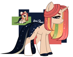 Size: 504x396 | Tagged: safe, artist:oniiponii, oc, oc only, pony, unicorn, adoptable, base used, cloak, closed mouth, clothes, coat markings, colored hooves, duo, eyelashes, facial markings, female, frown, hoof polish, horn, lidded eyes, looking at you, mare, simple background, socks (coat markings), sparkly mane, sparkly tail, standing, star (coat marking), starry tail, tail, transparent background, unicorn oc