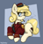 Size: 1959x1994 | Tagged: safe, artist:reddthebat, oc, oc only, oc:belle hop, earth pony, pony, bellhop, cap, cigarette, clothes, eyebrows, eyebrows visible through hair, female, hat, lying down, mare, prone, signature, smoking, solo, turned head, uniform