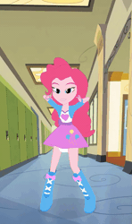 Size: 569x960 | Tagged: safe, artist:paddedretron, pinkie pie, human, equestria girls, g4, 3d, abdl, adult diaper, animated, blender, boots, canterlot high, cheering, clothes, cute, cutie mark on clothes, diaper, diaper fetish, equestria girls outfit, excited, eyes closed, female, fetish, gif, hallway, happy, high heel boots, jumping, lockers, non-baby in diaper, open mouth, open smile, shoes, show accurate, skirt, smiling, solo, upskirt, white diaper