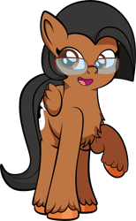 Size: 1920x3126 | Tagged: safe, artist:alexdti, oc, oc only, oc:dashina vreeze, pegasus, pony, chest fluff, female, glasses, mare, simple background, solo, transparent background