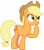 Size: 5270x6021 | Tagged: safe, artist:starryshineviolet, applejack, earth pony, pony, applejack's "day" off, g4, my little pony: friendship is magic, absurd resolution, applejack's hat, cowboy hat, female, hat, looking up, mare, ponytail, raised hoof, simple background, solo, stetson, thinking, transparent background, vector