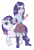 Size: 3087x4503 | Tagged: safe, artist:themsgothgirl, rarity, human, pony, unicorn, equestria girls, g4, 2018, belt, boots, clothes, duality, high heel boots, human ponidox, old art, self paradox, self ponidox, shirt, shoes, simple background, skirt, traditional art, transparent background