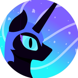 Size: 1440x1440 | Tagged: safe, artist:eborn, nightmare moon, alicorn, pony, g4, bust, female, looking at you, mare, simple background, solo, transparent background