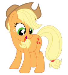 Size: 1800x1992 | Tagged: safe, artist:gmaplay, applejack, earth pony, pony, g4, applejack day, cute, female, jackabetes, mare, open mouth, simple background, solo, transparent background