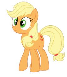 Size: 1700x1968 | Tagged: safe, artist:gmaplay, applejack, earth pony, pony, g4, applejack day, cute, female, hatless, jackabetes, mare, missing accessory, simple background, solo, transparent background