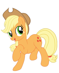 Size: 1900x2343 | Tagged: safe, artist:gmaplay, applejack, earth pony, pony, g4, applejack day, cute, female, jackabetes, looking at you, mare, raised hoof, simple background, solo, transparent background