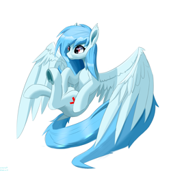 Size: 3000x3000 | Tagged: safe, artist:rainenight, oc, oc only, oc:sh snow, pegasus, pony, high res, pegasus oc, simple background, solo, white background, wings