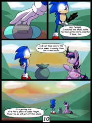 Size: 6000x8000 | Tagged: safe, artist:chedx, twilight sparkle, alicorn, hedgehog, pony, comic:learning with pibby glitch battles, g4, comic, commission, community related, corrupted, crossover, fanfic, multiverse, sonic the hedgehog, sonic the hedgehog (series), twilight sparkle (alicorn)