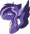 Size: 3230x3637 | Tagged: safe, artist:thecommandermiky, oc, oc only, oc:miky command, pegasus, pony, accessory, bow, bust, eyes open, female, hair bow, high res, jewelry, mare, necklace, pegasus oc, purple coat, purple eyes, purple hair, purple mane, simple background, spots, spread wings, transparent background, wings