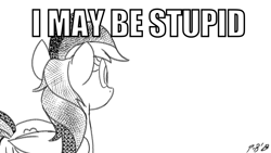 Size: 1200x675 | Tagged: safe, artist:pony-berserker, rainbow dash, pegasus, pony, pony-berserker's twitter sketches, pony-berserker's twitter sketches (2023), g4, butt, plot, rainbow dumb, simple background, solo, stupid, white background