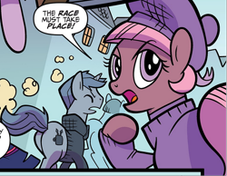 Size: 834x646 | Tagged: safe, artist:kate sherron, idw, official comic, pony, unicorn, friendship is magic #83, g4, spoiler:comic, butt, cap, female, hat, male, mare, plot, stallion, unnamed character, unnamed pony