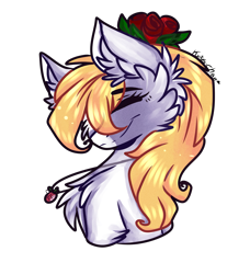 Size: 4213x4622 | Tagged: safe, artist:krissstudios, oc, oc only, oc:sally lovely, pony, bust, female, flower, mare, portrait, simple background, solo, transparent background