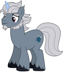 Size: 5878x6690 | Tagged: safe, artist:ejlightning007arts, alphabittle blossomforth, pony, unicorn, g4, g5, spoiler:g5, beard, eyebrows, facial hair, freckles, g5 to g4, generation leap, goatee, male, simple background, solo, stallion, transparent background, unshorn fetlocks, vector