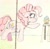 Size: 2048x1990 | Tagged: safe, artist:gorebox, pinkie pie, earth pony, pony, g4, colored pencil drawing, cupcake, food, hole in the wall, ink drawing, inktober 2023, plump, solo, stuck, teary eyes, traditional art