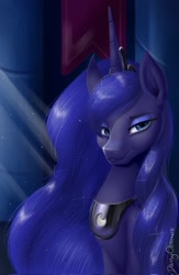 Size: 1339x2048 | Tagged: safe, artist:danny obscure, princess luna, pony, g4, female, jewelry, regalia, solo