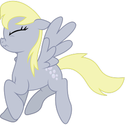 Size: 1200x1200 | Tagged: safe, artist:prixy05, derpy hooves, pegasus, pony, g4, bump, female, flying, mare, meta, simple background, solo, spread wings, transparent background, vector, wings