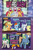 Size: 1920x2948 | Tagged: safe, artist:alexdti, apple bloom, applejack, rainbow dash, rarity, scootaloo, sweetie belle, oc, oc:brainstorm (alexdti), oc:purple creativity, oc:star logic, earth pony, pegasus, pony, unicorn, comic:quest for friendship retold, g4, book, comic, cutie mark crusaders, dialogue, library, open mouth, speech bubble, twilight's castle, twilight's castle library, volumetric mouth