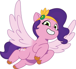 Size: 1040x949 | Tagged: safe, artist:prixy05, pipp petals, pegasus, pony, g5, my little pony: tell your tale, belly, female, flying, mare, simple background, solo, spread wings, transparent background, vector, wings