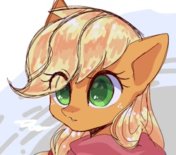 Size: 1241x1099 | Tagged: safe, artist:namaenonaipony, applejack, earth pony, pony, g4, bust, cute, eye clipping through hair, female, jackabetes, mare, solo