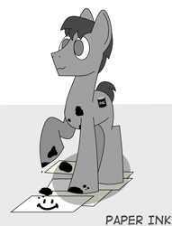 Size: 1649x2160 | Tagged: safe, artist:paper inc, oc, oc:paper inc, earth pony, pony, male, paint, painting, solo, stallion