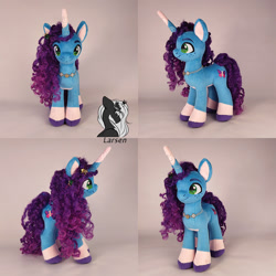Size: 1000x1000 | Tagged: safe, artist:larsen toys, misty brightdawn, pony, unicorn, g5, accessory, curly mane, cute, female, irl, jewelry, mare, mistybetes, necklace, photo, plushie, rebirth misty, solo