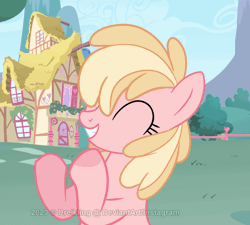 Size: 1200x1081 | Tagged: safe, artist:dreikling, oc, oc:pear blossom, earth pony, pony, animated, base used, clapping, female, gif, mare, solo