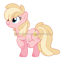 Size: 1920x1769 | Tagged: safe, artist:dreikling, oc, oc only, oc:pear blossom, earth pony, pony, base used, deviantart watermark, female, mare, obtrusive watermark, scrunchy face, simple background, solo, transparent background, watermark