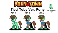 Size: 2560x1440 | Tagged: safe, artist:tom artista, oc, oc only, pony, unicorn, pony town, creepypasta, do not steal, game, mask, ponysona, simple background, ticci-toby, white background