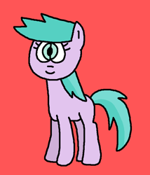 Size: 677x792 | Tagged: safe, artist:samthegreathero64, aura (g4), earth pony, pony, g4, 1000 hours in ms paint, aurabetes, cute, female, filly, foal, ms paint, paint.net, red background, silly, silly face, silly pony, simple background, smiling, solo