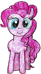 Size: 251x450 | Tagged: safe, artist:ewxep, pinkie pie, earth pony, pony, g4, colored pencil drawing, female, simple background, solo, traditional art, transparent background