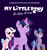 Size: 2124x2263 | Tagged: safe, alternate version, artist:biggernate91, derpibooru exclusive, editor:biggernate91, twilight, twilight sparkle, twilight twinkle, alicorn, pony, unicorn, mlp fim's thirteenth anniversary, g1, g4, 2009, 40th anniversary, alternate versions at source, base used, bow, element of magic, female, g1 to g4, generation leap, generational ponidox, high res, hoof shoes, logo, mare, marvel, multiverse, my little pony logo, open mouth, original design, parody, poster, raised hoof, show bible, simple background, smiling, spider-man, spider-man: no way home, spoilers for another series, tail, tail bow, text, trio, twilight sparkle (alicorn), two toned mane, unicorn twilight, vector