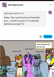 Size: 1172x1665 | Tagged: safe, artist:ask-luciavampire, oc, pony, undead, unicorn, vampire, vampony, ask, purring, tumblr