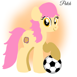 Size: 1400x1400 | Tagged: safe, artist:mlplary6, patch (g1), earth pony, pony, g1, my little pony tales, ball, female, looking at you, mare, smiling, smiling at you