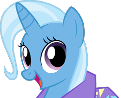 Size: 6176x5000 | Tagged: safe, artist:dashiesparkle, trixie, pony, unicorn, boast busters, g4, season 1, .svg available, cape, clothes, cute, diatrixes, female, happy, looking at you, mare, open mouth, simple background, solo, transparent background, trixie's cape, vector