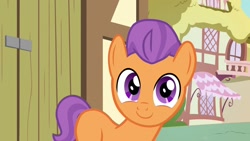 Size: 1920x1080 | Tagged: safe, screencap, tender taps, earth pony, pony, g4, on your marks, season 6, 1080p, colt, foal, looking at you, male, smiling, solo
